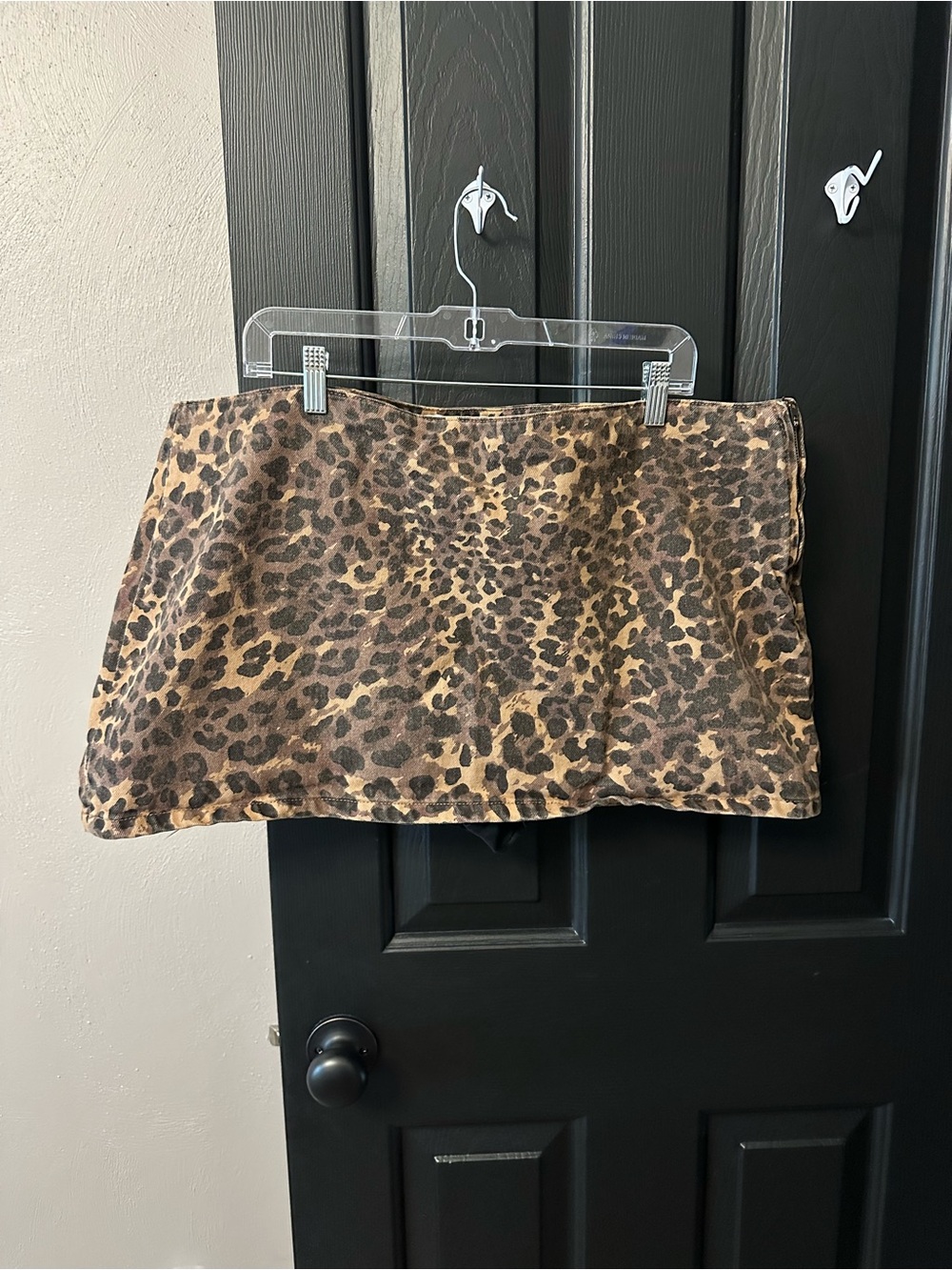 Leopard Print Mini Skort Brown Size 34